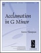 Acclamation in G Minor Handbell sheet music cover